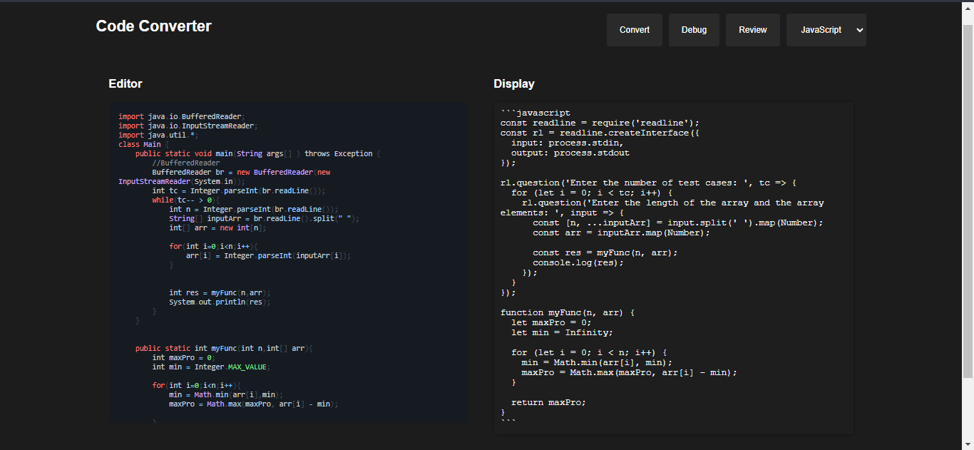 AI Code Converter